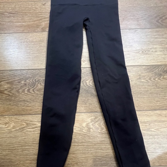 Spanx Look At Me Now Women's Leggings Black Sz L Double Layer Waistband Smooths - Picture 3 of 8